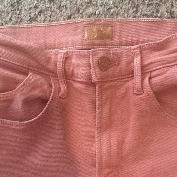 MOTHER Women's Pink Dazzler Ankle Jeans - Picture 3 of 5